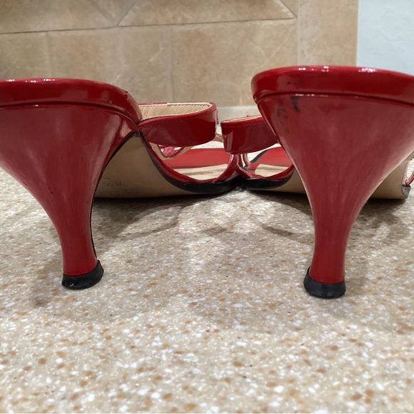 Authentic Gucci Kitten heel sandals red Size 8 1/2 - Picture 5 of 12